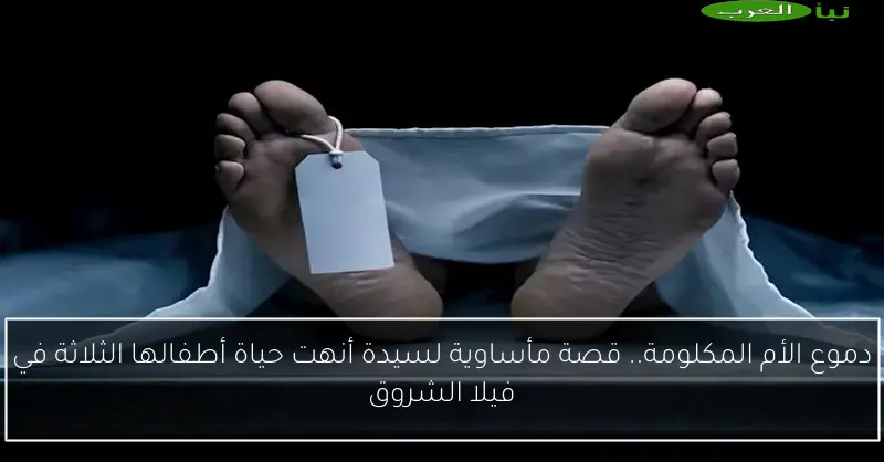 دموع الأم المكلومة.. قصة مأساوية لسيدة أنهت حياة أطفالها الثلاثة في فيلا الشروق