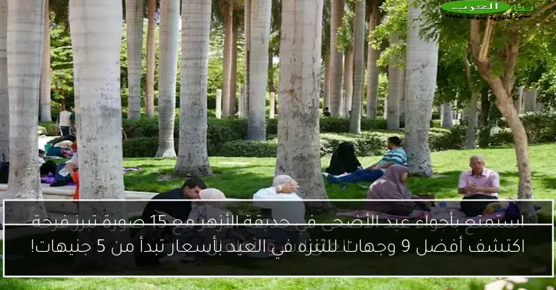 اكتشف أفضل 9 وجهات للتنزه في العيد بأسعار تبدأ من 5 جنيهات!