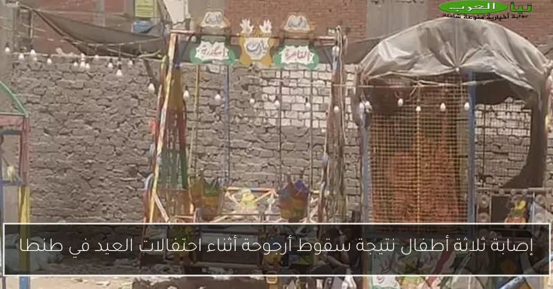 إصابة ثلاثة أطفال نتيجة سقوط أرجوحة أثناء احتفالات العيد في طنطا