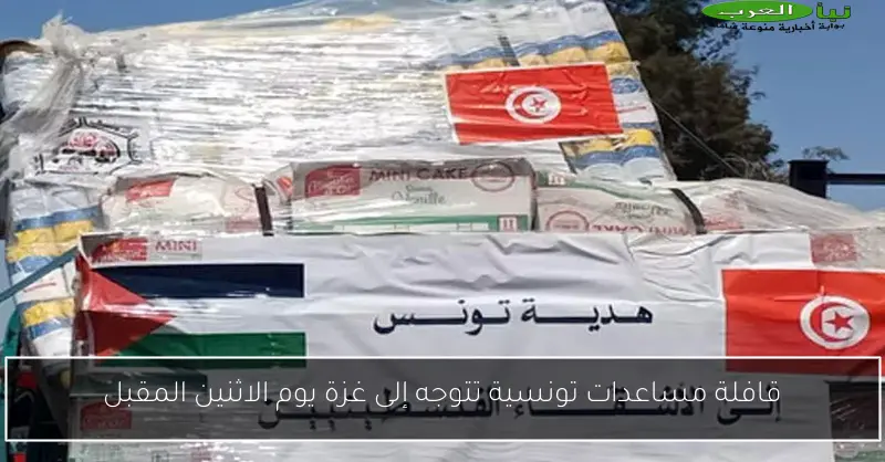 قافلة مساعدات تونسية تتوجه إلى غزة يوم الاثنين المقبل
