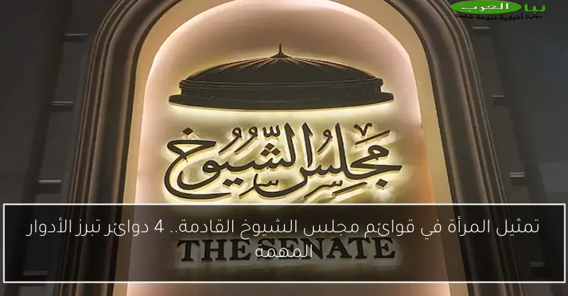 تمثيل المرأة في قوائم مجلس الشيوخ القادمة.. 4 دوائر تبرز الأدوار المهمة