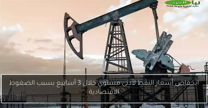 انخفاض أسعار النفط لأدنى مستوى خلال 3 أسابيع بسبب الضغوط الاقتصادية