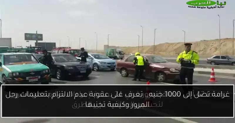 غرامة تصل إلى 1000 جنيه.. تعرف على عقوبة عدم الالتزام بتعليمات رجل المرور وكيفية تجنبها