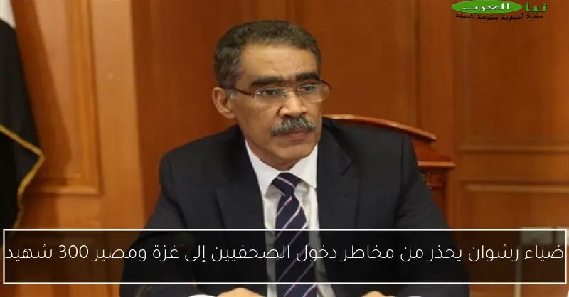 ضياء رشوان يحذر من مخاطر دخول الصحفيين إلى غزة ومصير 300 شهيد