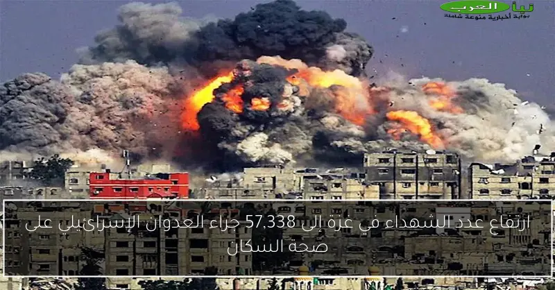 ارتفاع عدد الشهداء في غزة إلى 57,338 جراء العدوان الإسرائيلي على صحة السكان