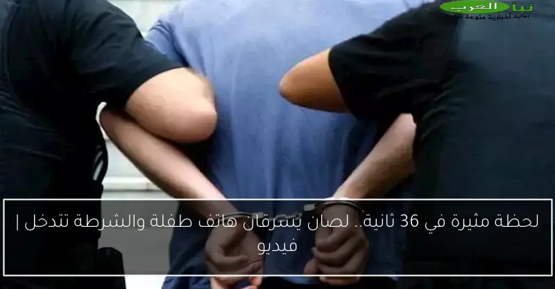 لحظة مثيرة في 36 ثانية.. لصان يسرقان هاتف طفلة والشرطة تتدخل | فيديو