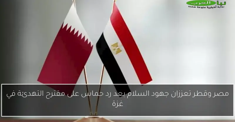 مصر وقطر تعززان جهود السلام بعد رد حماس على مقترح التهدئة في غزة