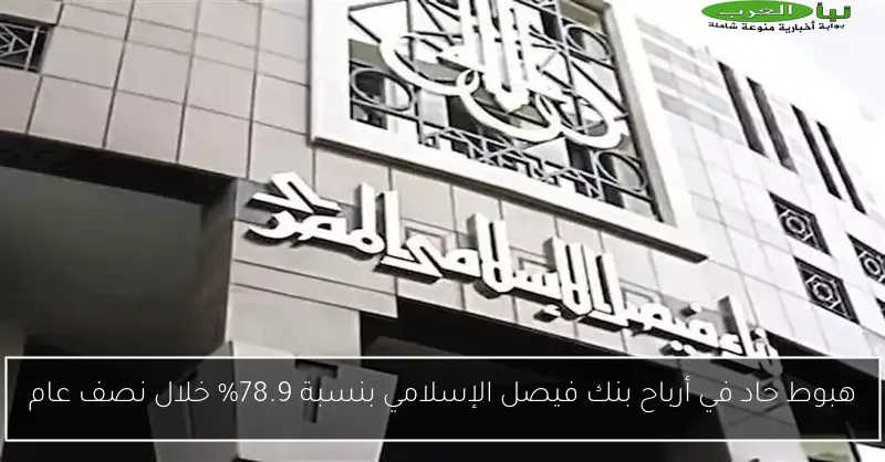 هبوط حاد في أرباح بنك فيصل الإسلامي بنسبة 78.9% خلال نصف عام