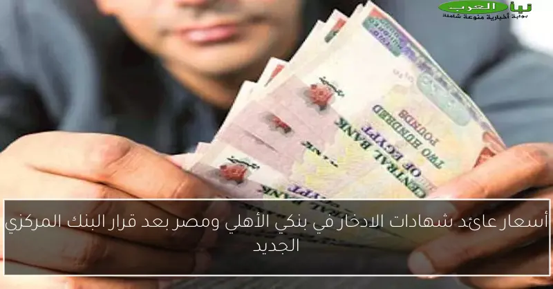 أسعار عائد شهادات الادخار في بنكي الأهلي ومصر بعد قرار البنك المركزي الجديد