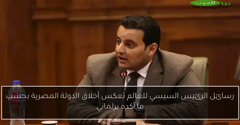 رسائل الرئيس السيسي للعالم تعكس أخلاق الدولة المصرية بحسب ما أكده برلماني
