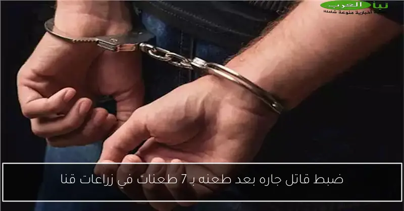 ضبط قاتل جاره بعد طعنه بـ 7 طعنات في زراعات قنا