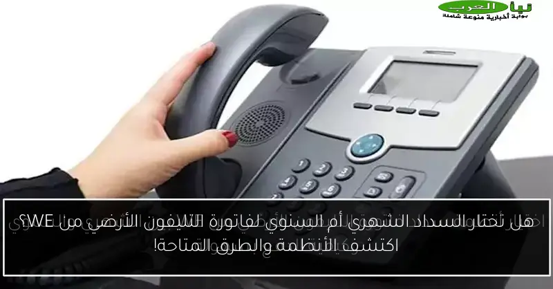 هل تختار السداد الشهري أم السنوي لفاتورة التليفون الأرضي من WE؟ اكتشف الأنظمة والطرق المتاحة!