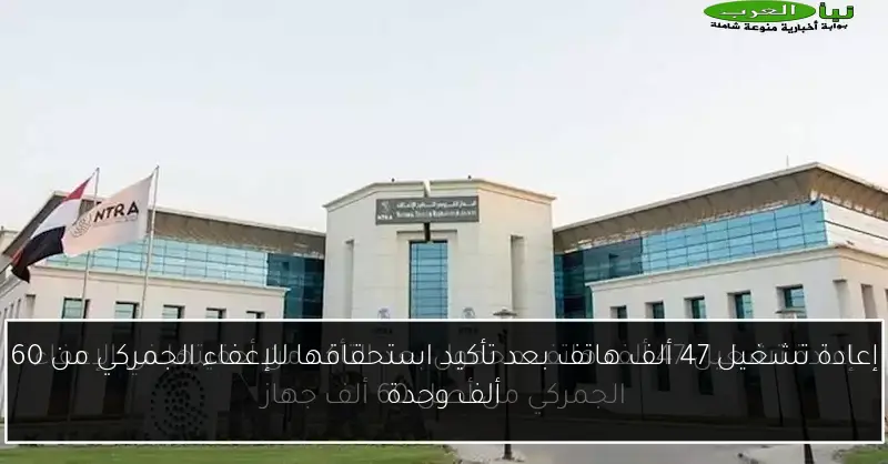 إعادة تشغيل 47 ألف هاتف بعد تأكيد استحقاقها للإعفاء الجمركي من 60 ألف وحدة