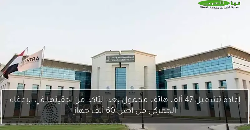 إعادة تشغيل 47 ألف هاتف محمول بعد التأكد من أحقيتها في الإعفاء الجمركي من أصل 60 ألف جهاز