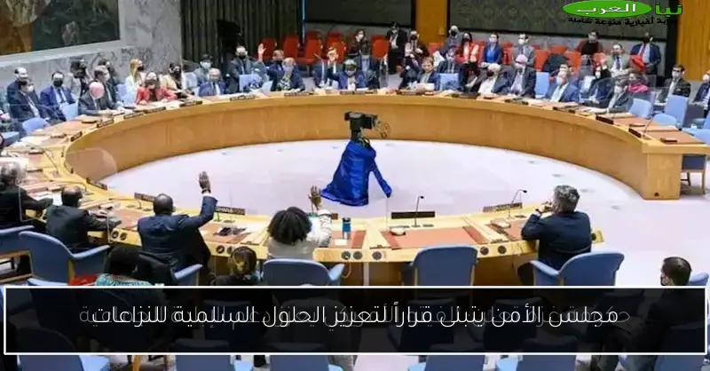 مجلس الأمن يتبنى قراراً لتعزيز الحلول السلمية للنزاعات