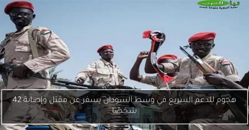 هجوم للدعم السريع في وسط السودان يسفر عن مقتل وإصابة 42 شخصًا