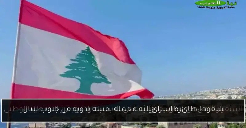 سقوط طائرة إسرائيلية محملة بقنبلة يدوية في جنوب لبنان
