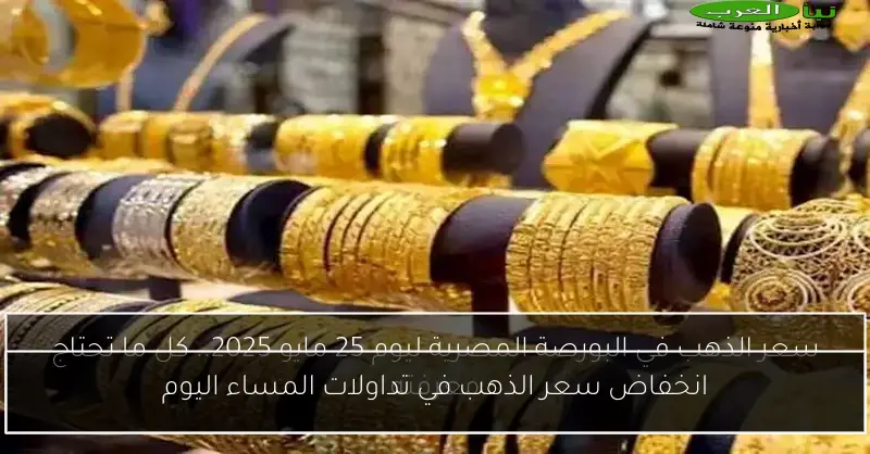 انخفاض سعر الذهب في تداولات المساء اليوم