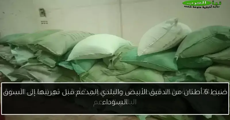 ضبط 6 أطنان من الدقيق الأبيض والبلدي المدعم قبل تهريبها إلى السوق السوداء