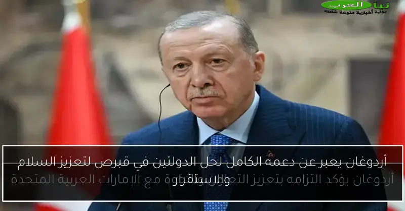 أردوغان يعبر عن دعمه الكامل لحل الدولتين في قبرص لتعزيز السلام والاستقرار