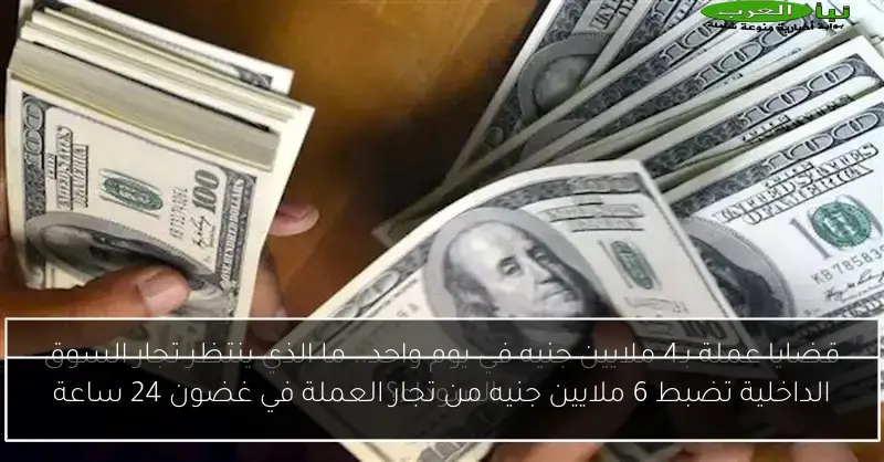 الداخلية تضبط 6 ملايين جنيه من تجار العملة في غضون 24 ساعة