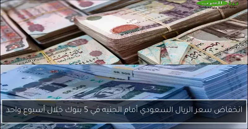 انخفاض سعر الريال السعودي أمام الجنيه في 5 بنوك خلال أسبوع واحد