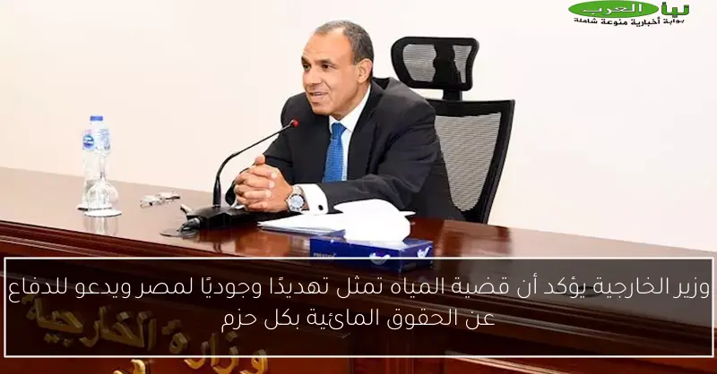 وزير الخارجية يؤكد أن قضية المياه تمثل تهديدًا وجوديًا لمصر ويدعو للدفاع عن الحقوق المائية بكل حزم