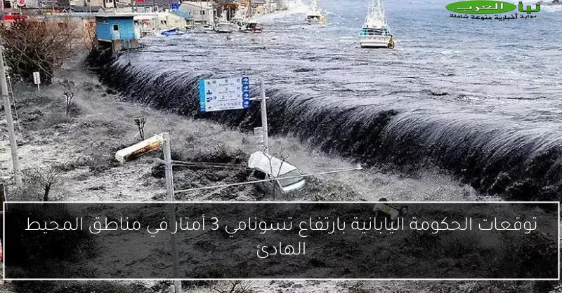 توقعات الحكومة اليابانية بارتفاع تسونامي 3 أمتار في مناطق المحيط الهادئ
