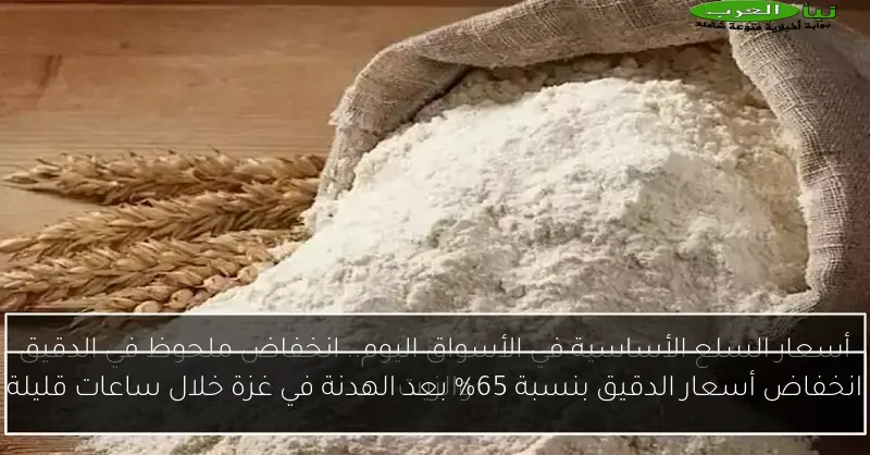 انخفاض أسعار الدقيق بنسبة 65% بعد الهدنة في غزة خلال ساعات قليلة
