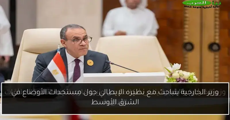 وزير الخارجية يتباحث مع نظيره الإيطالي حول مستجدات الأوضاع في الشرق الأوسط