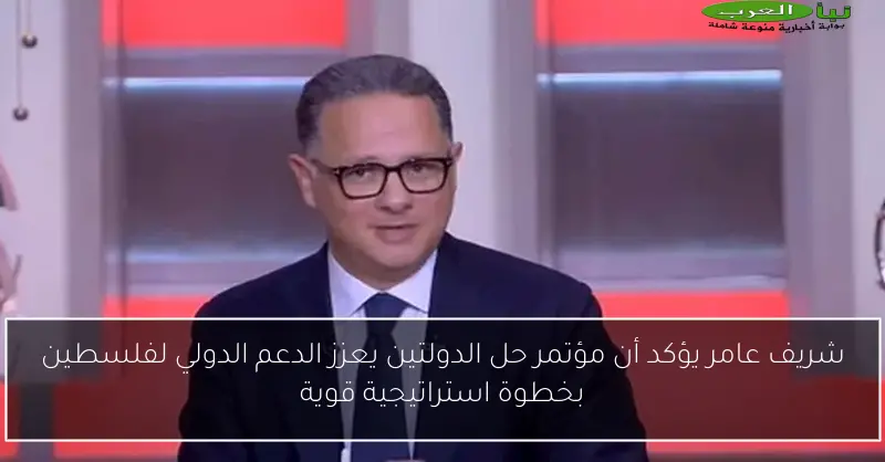 شريف عامر يؤكد أن مؤتمر حل الدولتين يعزز الدعم الدولي لفلسطين بخطوة استراتيجية قوية