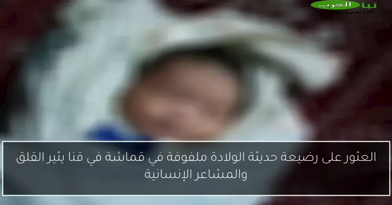 العثور على رضيعة حديثة الولادة ملفوفة في قماشة في قنا يثير القلق والمشاعر الإنسانية