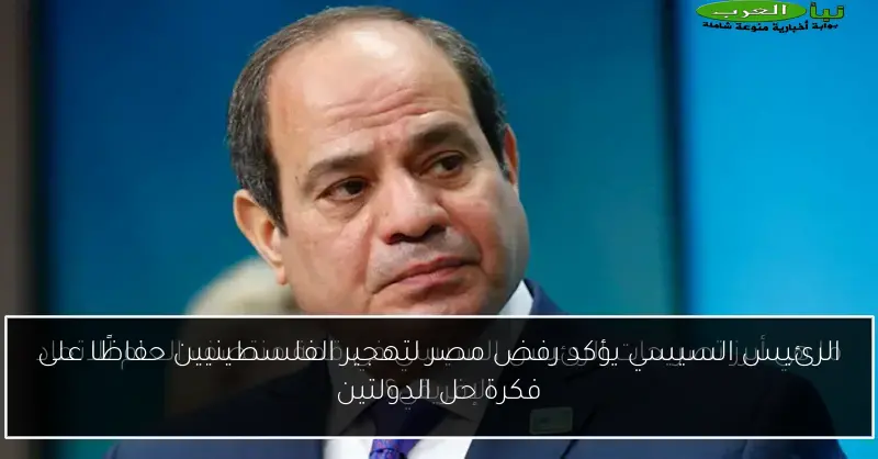 الرئيس السيسي يؤكد رفض مصر لتهجير الفلسطينيين حفاظًا على فكرة حل الدولتين