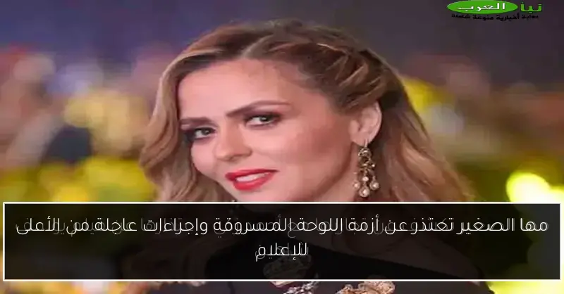 مها الصغير تعتذر عن أزمة اللوحة المسروقة وإجراءات عاجلة من الأعلى للإعلام