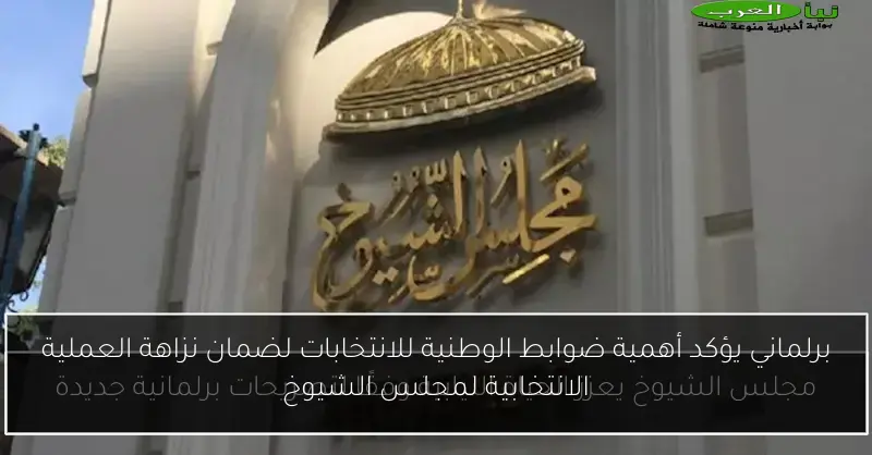 برلماني يؤكد أهمية ضوابط الوطنية للانتخابات لضمان نزاهة العملية الانتخابية لمجلس الشيوخ