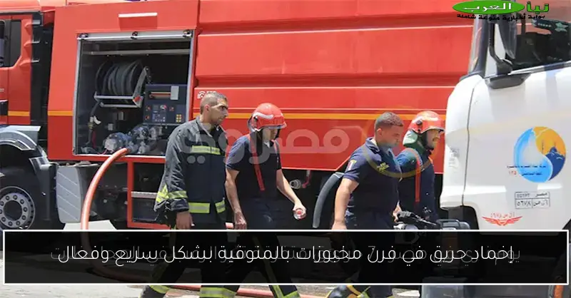 إخماد حريق في فرن مخبوزات بالمنوفية بشكل سريع وفعال