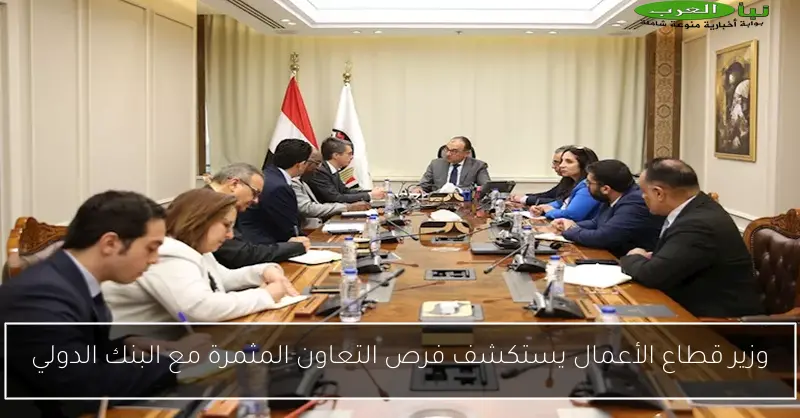 وزير قطاع الأعمال يستكشف فرص التعاون المثمرة مع البنك الدولي