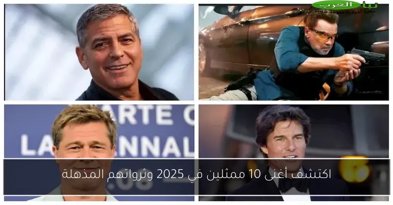 اكتشف أغنى 10 ممثلين في 2025 وثرواتهم المذهلة