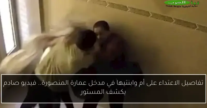 تفاصيل الاعتداء على أم وابنتيها في مدخل عمارة المنصورة.. فيديو صادم يكشف المستور