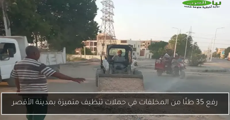 رفع 35 طنًا من المخلفات في حملات تنظيف متميزة بمدينة الأقصر