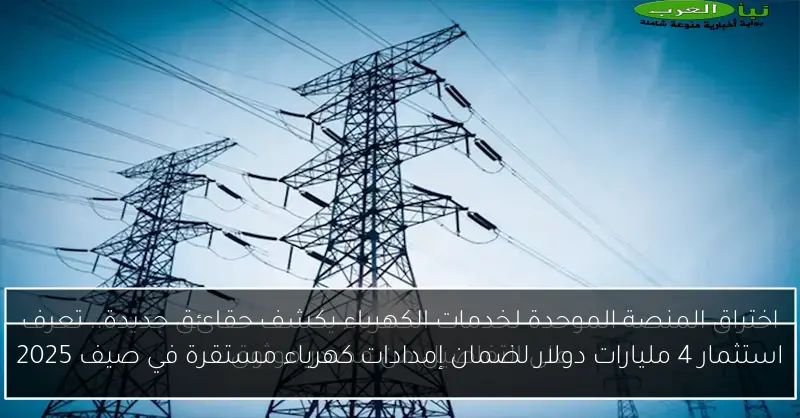 استثمار 4 مليارات دولار لضمان إمدادات كهرباء مستقرة في صيف 2025