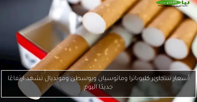 أسعار سجائر كليوباترا وماتوسيان وبوسطن ومونديال تشهد ارتفاعًا جديدًا اليوم
