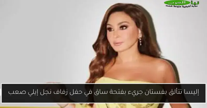 إليسا تتألق بفستان جريء بفتحة ساق في حفل زفاف نجل إيلي صعب
