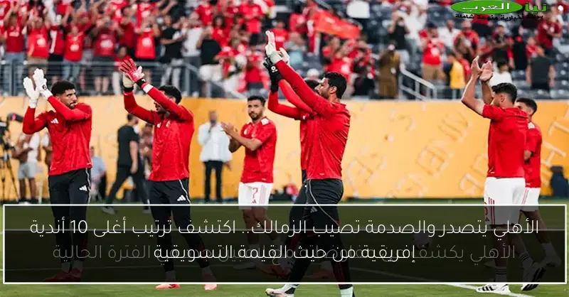 الأهلي يتصدر والصدمة تصيب الزمالك.. اكتشف ترتيب أغلى 10 أندية إفريقية من حيث القيمة التسويقية