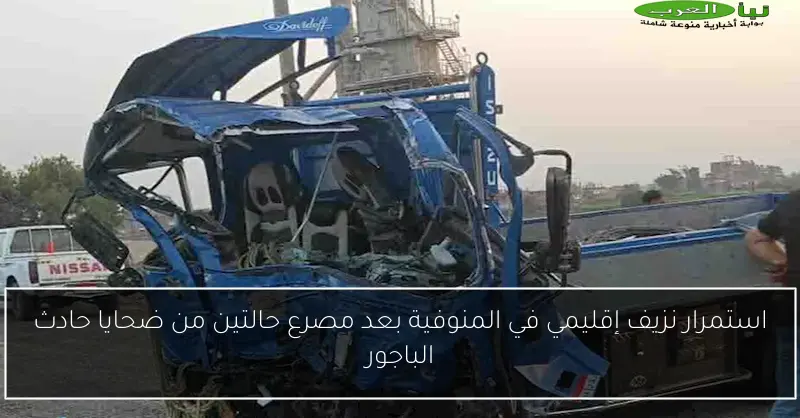 استمرار نزيف إقليمي في المنوفية بعد مصرع حالتين من ضحايا حادث الباجور