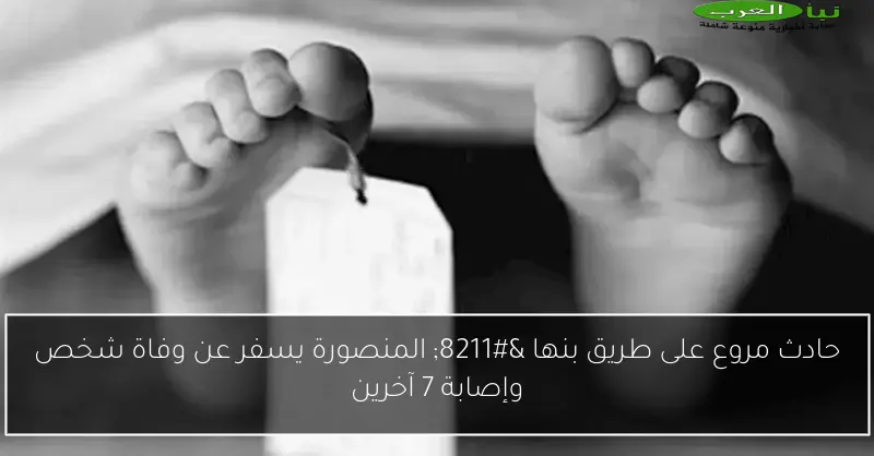 حادث مروع على طريق بنها – المنصورة يسفر عن وفاة شخص وإصابة 7 آخرين