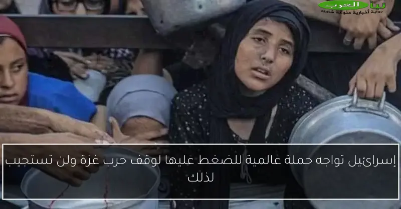 إسرائيل تواجه حملة عالمية للضغط عليها لوقف حرب غزة ولن تستجيب لذلك