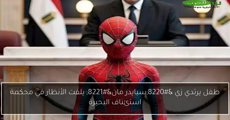 طفل يرتدي زي “سبايدر مان” يلفت الأنظار في محكمة استئناف البحيرة