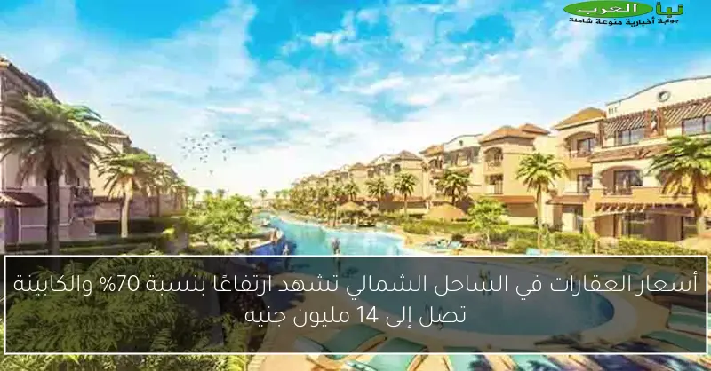 أسعار العقارات في الساحل الشمالي تشهد ارتفاعًا بنسبة 70% والكابينة تصل إلى 14 مليون جنيه