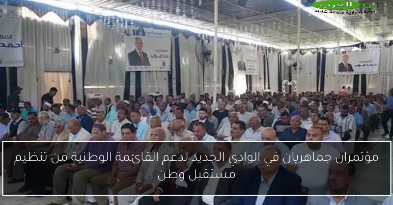 مؤتمران جماهريان في الوادي الجديد لدعم القائمة الوطنية من تنظيم مستقبل وطن